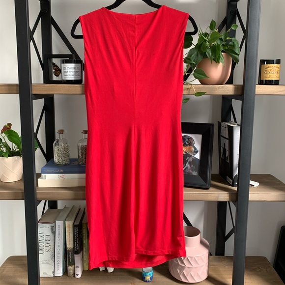 Red Sleeveless Dress - Picture 3 of 4